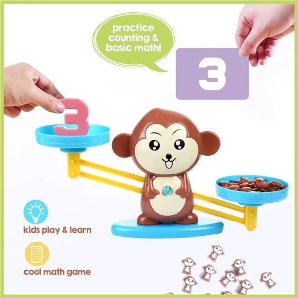 Monkey Balance Cool Math Game for Girls & Boys | Fun,Educational Children's Gift - Picture 3 of 6